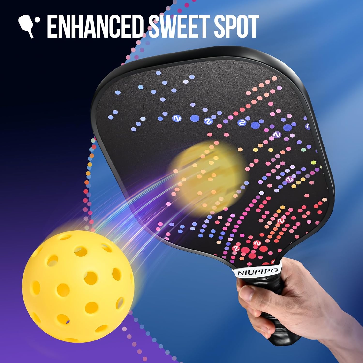 niupipo Pickleball Paddles Set - Fiberglass Surfac