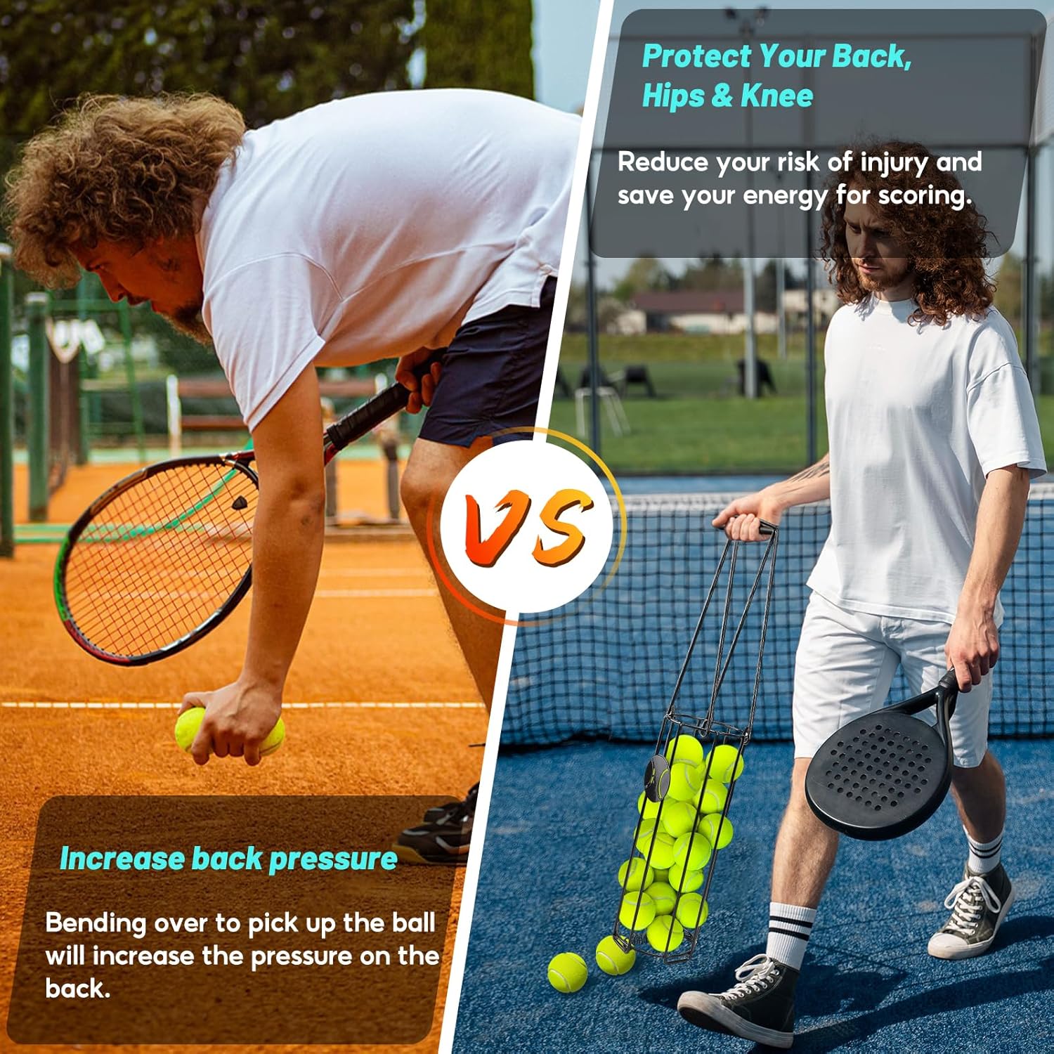 HolyMaji Cylindrical Tennis Ball Hopper - Pickleba
