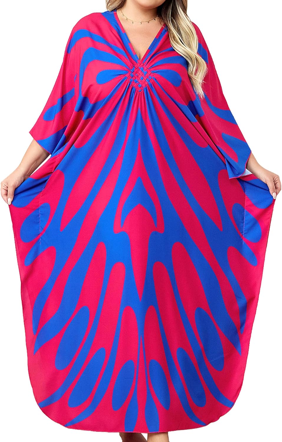 Yanziliu Dresses Swimwear Batwing Sleeves — Boho Beach Cover Up
