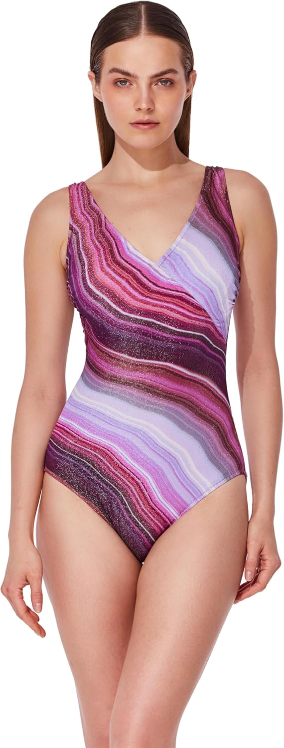 Gottex Marble Surplice One Piece Swimsuit Review