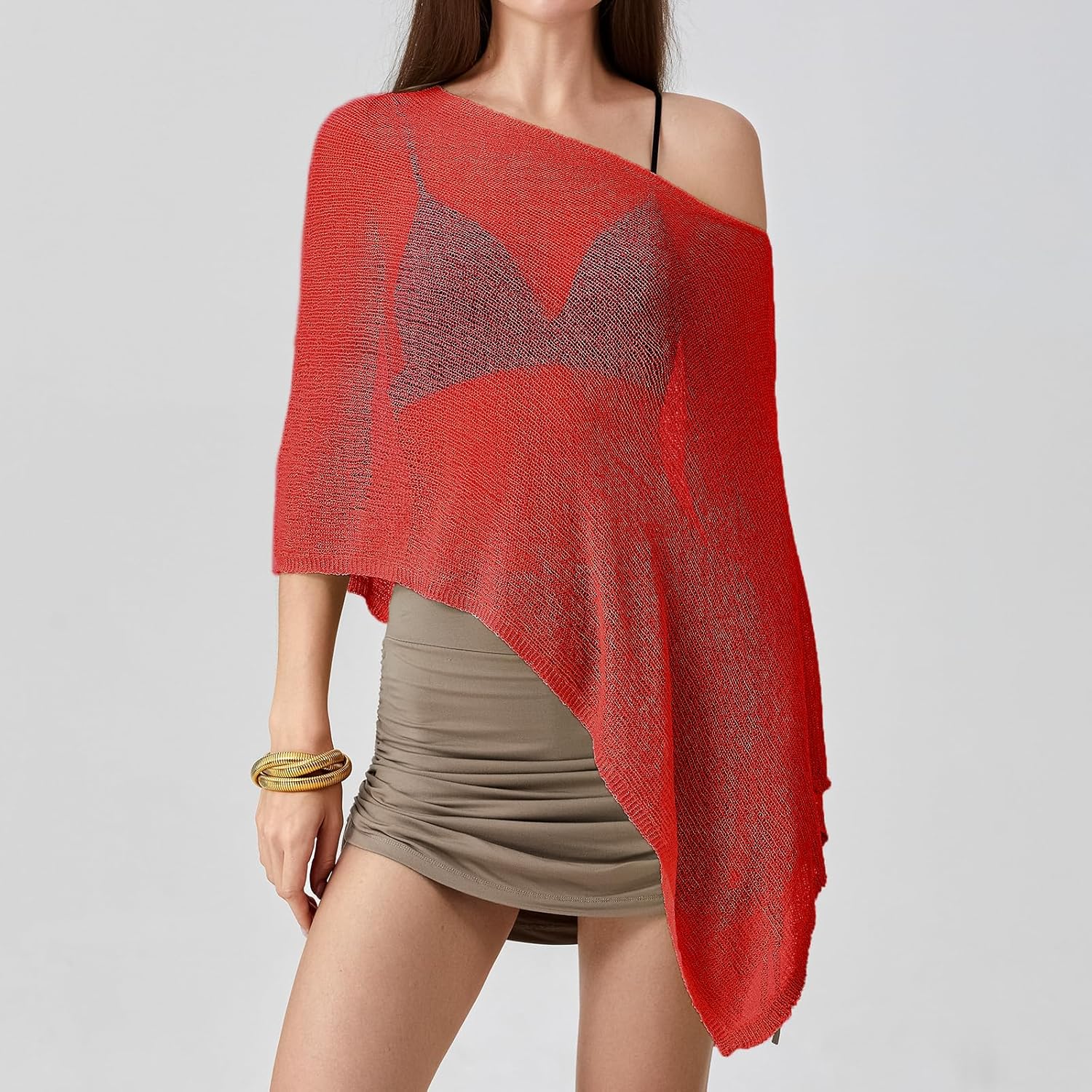 Lightweight Crochet Batwing Beachwear