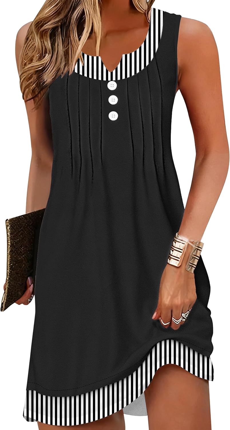ETCYY Vacation Swimsuit Sleeveless Sundress — Beach Ready Summer Look