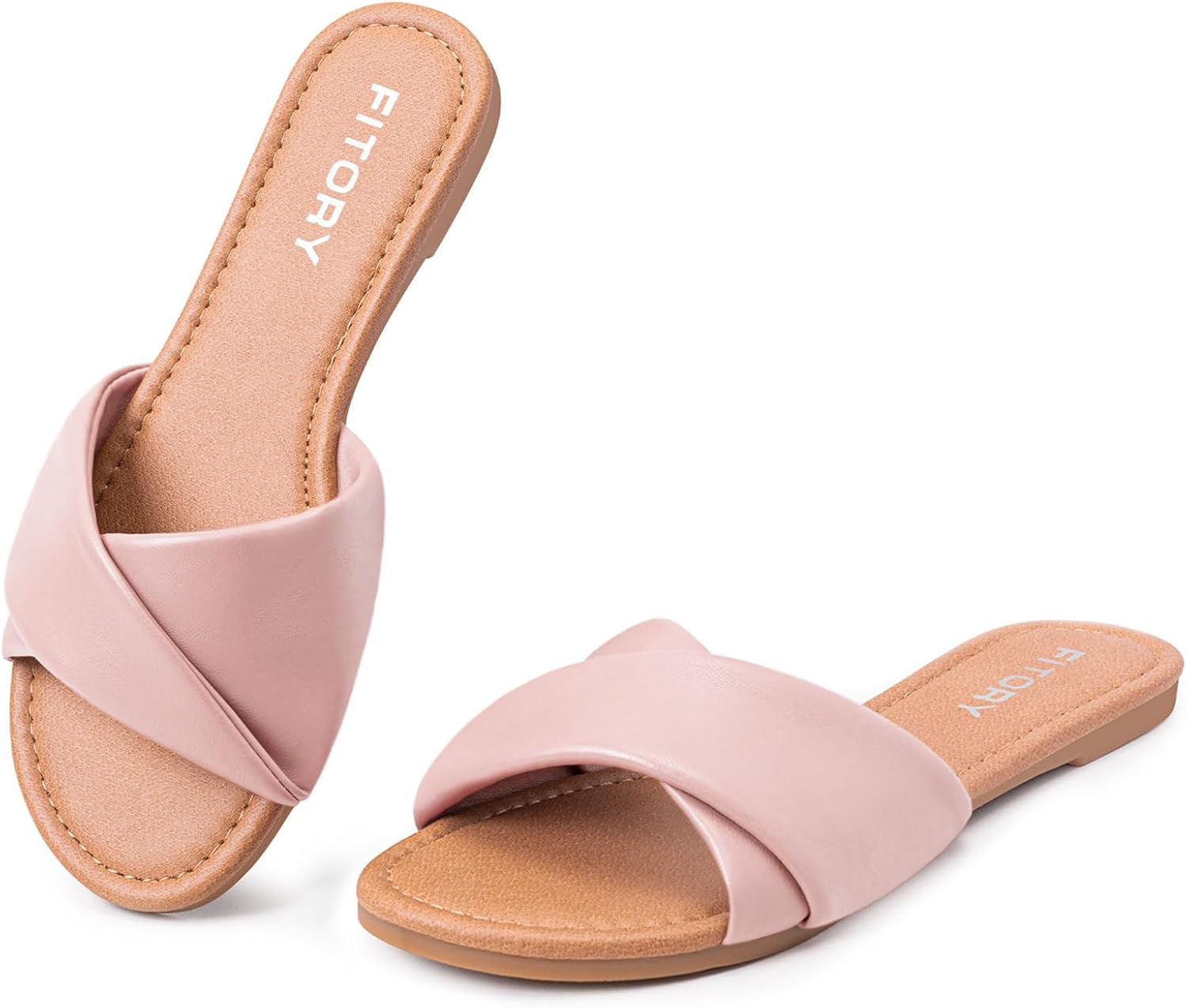 FITORY Sandals Leather Slippers Review