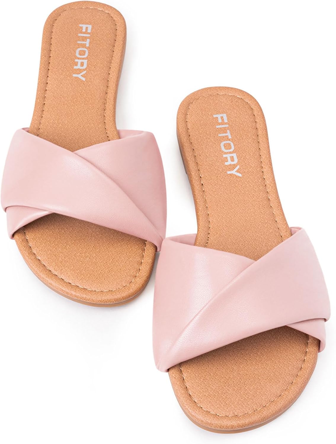 FITORY Sandals Leather Slippers