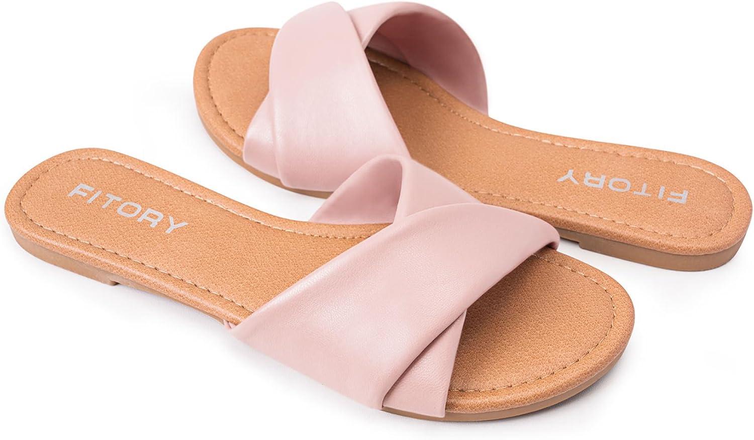 FITORY Sandals Leather Slippers